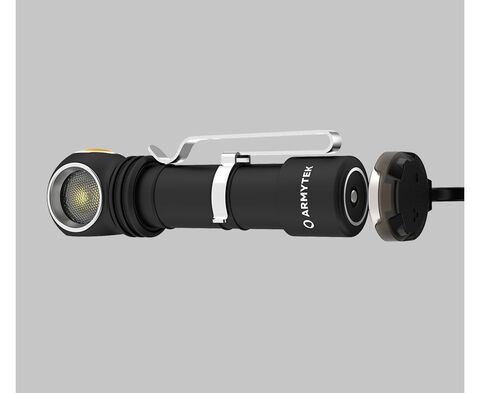 Фонарь универсальный Armytek Wizard C2 Pro Nichia Magnet USB черный/желтый лам.:светодиод.x1 (F06801