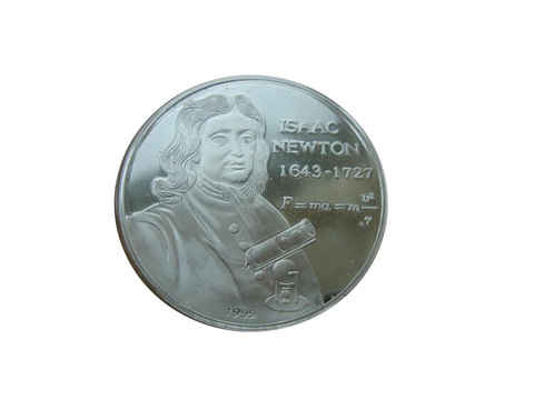 Сомали 10000 шиллингов 1999 Исаак Ньютон СЕРЕБРО