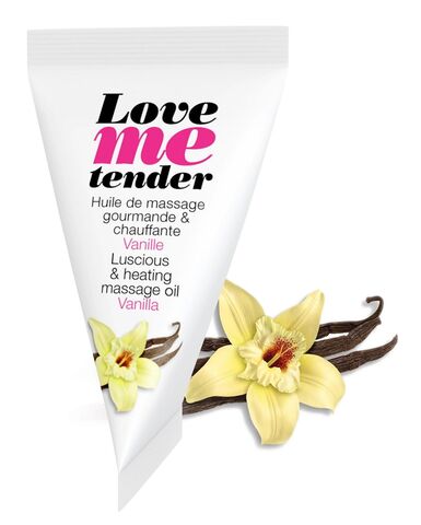 Съедобное согревающее массажное масло Love Me Tender Vanilla с ароматом ванили - 10 мл. - Love to Love 6040768