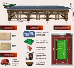 Бильярдный стол для русской пирамиды 