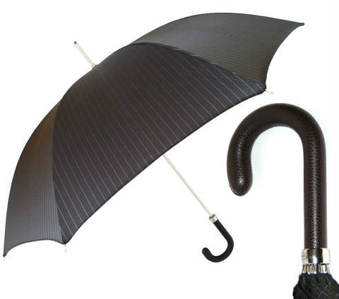 Зонт-трость Pasotti 478-1084-2- Brown Leather