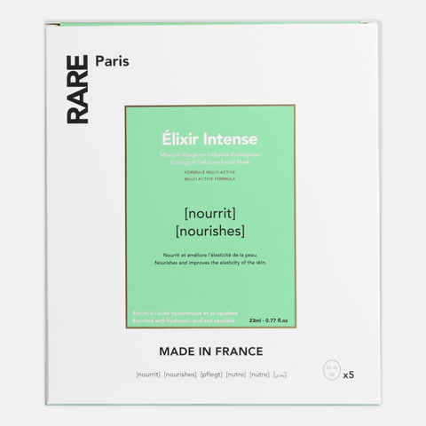 RARE PARIS  Élixir intense  Питательная тканевая маска для лица , 23 мл (упаковка 5 шт)