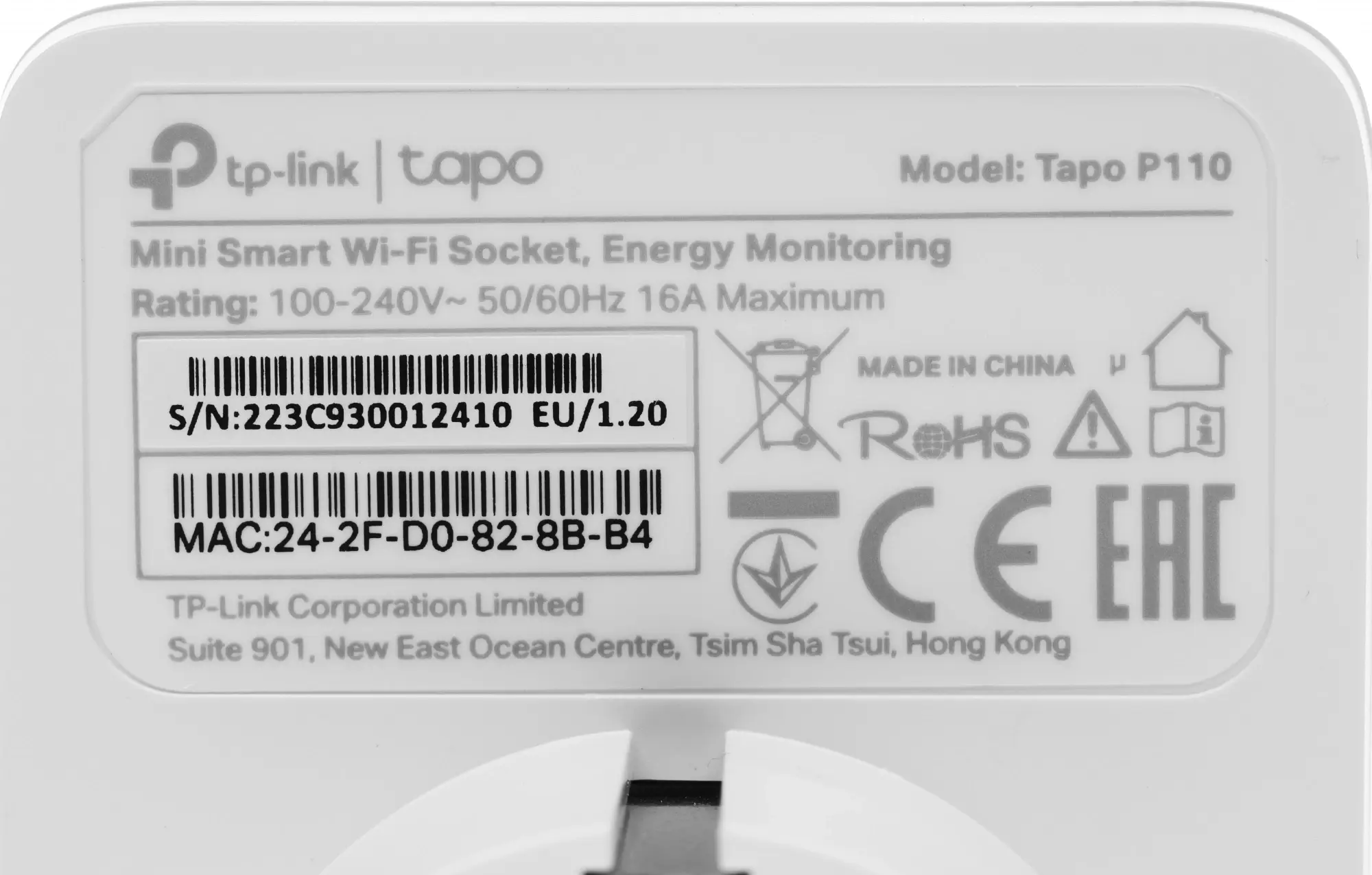TP-Link Tapo P110 Умная мини Wi-Fi розетка – купить по низкой цене в  Инк-Маркет.ру с доставкой