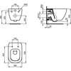 Ideal Standard T3868V3/121A6 Промо-набор 3 в 1 (Унитаз T0079V3 и сиденье T3527V3 TESI, инсталляция R020467 PROSYS, панель смыва R0121A6 OLEAS)