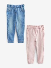 Джегинсы для девочки Next U72-226, 2 шт, Розовый, Синий