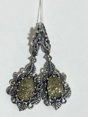 Пирит Ф (серьги из серебра)
