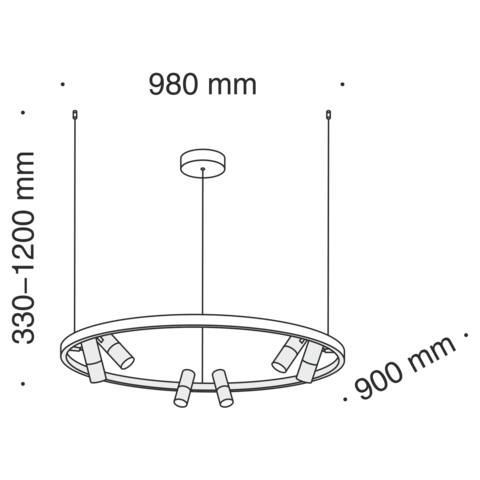 Подвесной светильник Technical Satellite MOD102PL-L42W4K