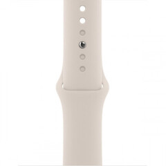 Apple Watch Series 7  GPS, 41mm Starlight Aluminium Case with Starlight Sport Band - Regular (MKMY3GK/A)