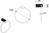 Allen Brau 6.31C14-MG 6.31C14-MG PRIORITY 4.0 Кольцо для полотенец 185x80x35мм, латунь, графит браш (331456)