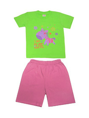 DL11-73-18-21 Комплект детский, зеленый (футболка+шорты)