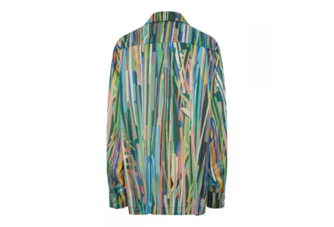 Рубашка шелковая женская Mollen с узором полоски