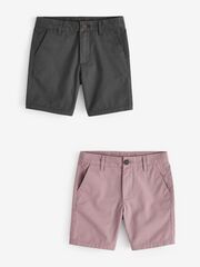 Шорты чинос для мальчика Next B94-689, 2 шт., Темно-серый, Розовый