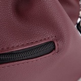 Сумка Саломея 607 гладкий бордо + черный