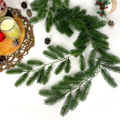 Еловая лиана 3 м разборная, + - 120 лапок (набор 2 шт. по 1,5 м)