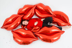 Б Фигура, Губы блеск, Голография, Красный, 39