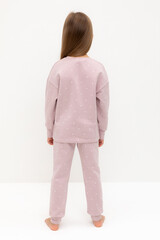 пижама  для девочки  К 1581/розовый лед,мини сердечки