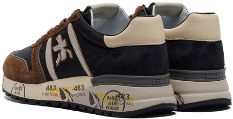 Premiata Lander 5361 Черные с коричневым