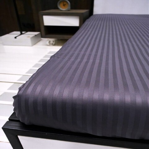 Простыня на резинке 200*90*25 DARK NIGHT, сатин