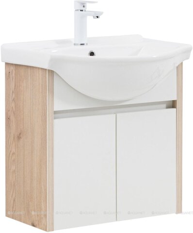 Aquanet 345121 Тумба Сидней 60 цв.дуб кантри/белый (раковина Shenxin) (345121)