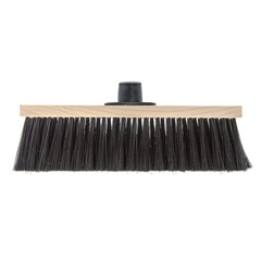 Щетка тротуарная деревянная 275х45мм, 5-ти рядная, пластиковая тулейка с резьбой, без черенка (Россия) 60-0-031