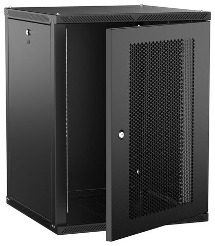 ITK LINEA W Шкаф 15U 600х600мм дверь перф. черный 2.0