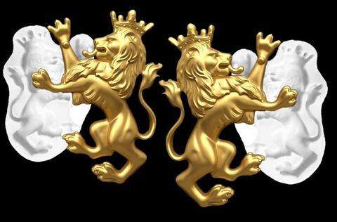 Силиконовые молды Геральдика Лев левый и правый. Набор 2 шт.