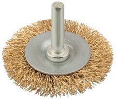 Щетка для УШМ 200 мм посадка 22,2мм плоская латунированная витая проволока Matrix