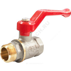 Кран шаровой латунь никель 11Б27фт1М OPTIMA Ду 20 Ру25 ВР/НР полнопроходной рычаг VALFEX VF.215.NLR1.034