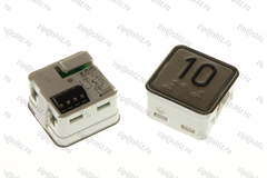 Кнопка (кнопочный модуль) MT42-IXRUS "10 этаж", квадратная, красная подсветка, Брайль