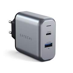 Зарядное устройство Satechi 30W Dual-Port Travel Charger, серый космос