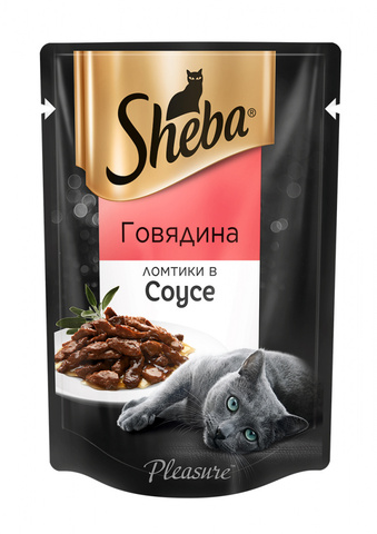 Sheba  Плежер ломтики в соусе Говядина, пауч (85 г)