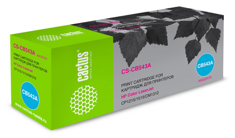 Картридж лазерный Cactus CS-CB543A CB543A пурпурный (1400стр.) для HP CLJ CP1215, 1515, CM1312