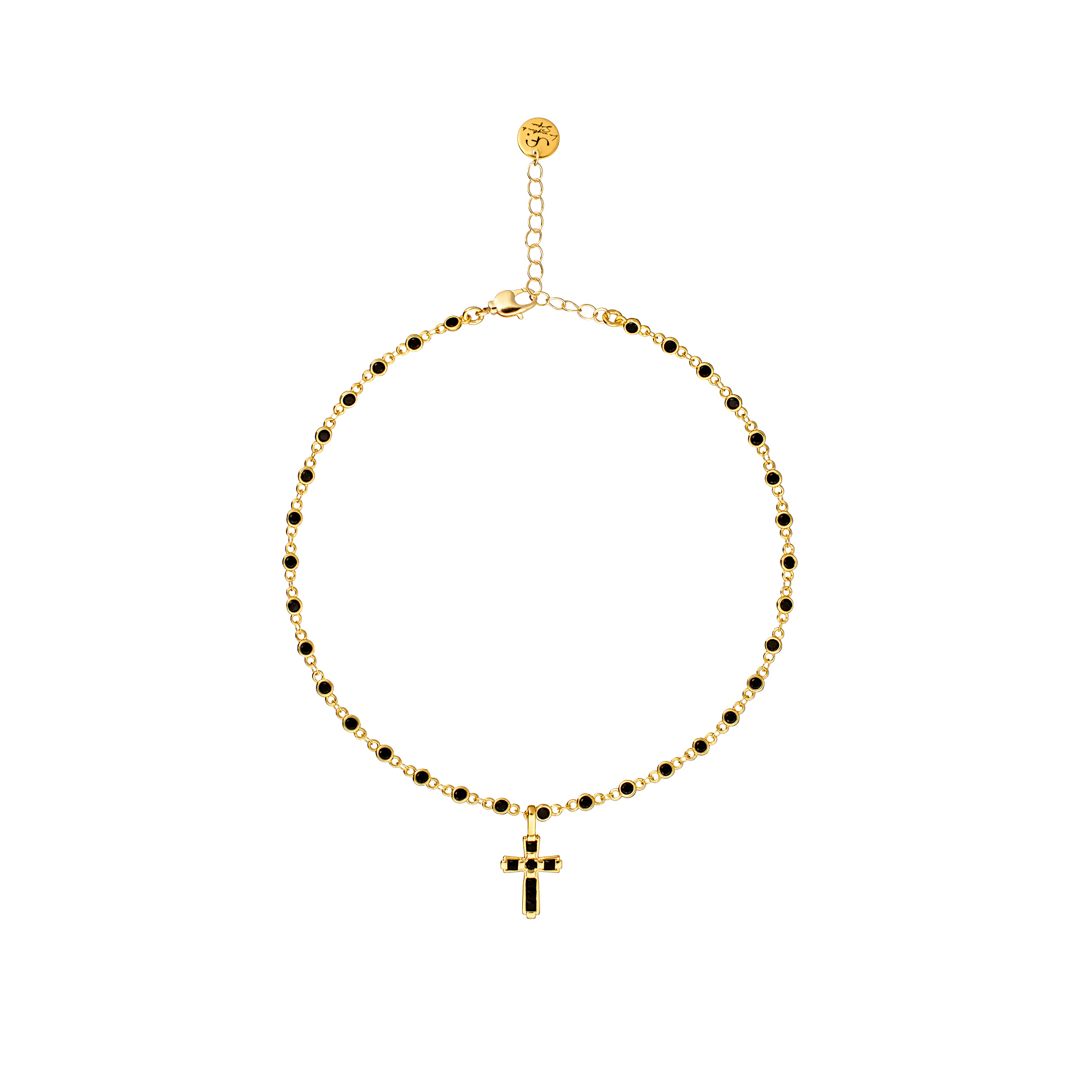 

Цепь Gold Onyx Cross Necklace