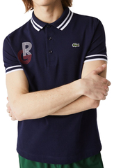 Поло теннисное Lacoste Men's SPORT Roland Garros Edition Piqu_ Polo Shirt - navy blue/white/red
