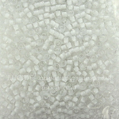 38302 Бисер 10/0 Preciosa Кристалл с белым матовым центром