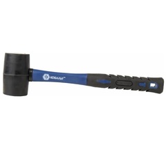 Киянка КОБАЛЬТ 225 г (45 мм), черная резина, фибергласовая рукоятка (241-031)
