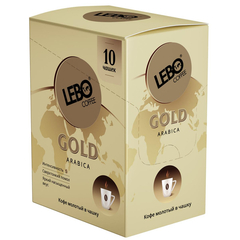 Кофе Lebo Gold молотый для заваривания в чашке,арабика, 7гx10шт
