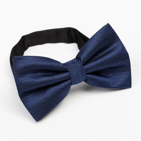 Галстук- бабочка мужская, синяя, 12 х 6 см, п/э