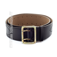 Купить ремень со стальной пряжкой - Магазин тельняшек.ру 8-800-700-93-18Ремень кожаный Офицерский Черный со стальной пряжкой с радужной пассивацией в Магазине тельняшек
