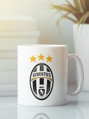 Кружка с рисунком FC Juventus (ФК Ювентус) белая 001