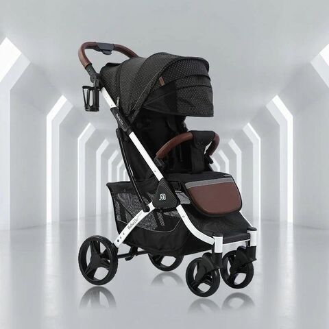 Прогулочная всесезонная коляска Baballo / Серый черная рама