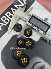Пуговицы ДГ. черные с золотым лого