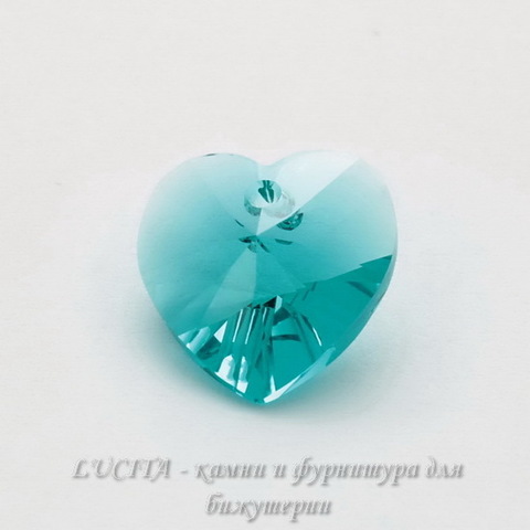 6228 Подвеска Сваровски Сердечко Blue Zircon (14,4х14 мм)