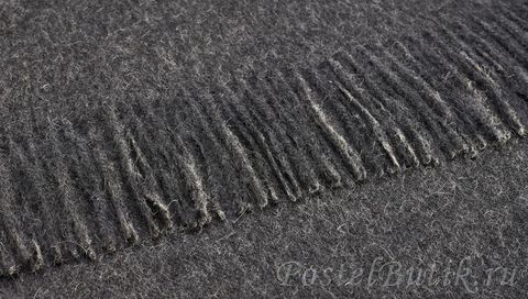 Плед 130х200 Bronte Alpaca Charcoal серый