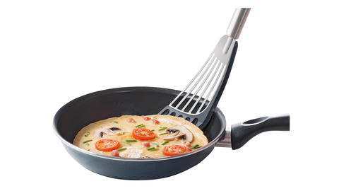 Лопатка из нержавеющей стали с силиконовым краем 30х8см Moha