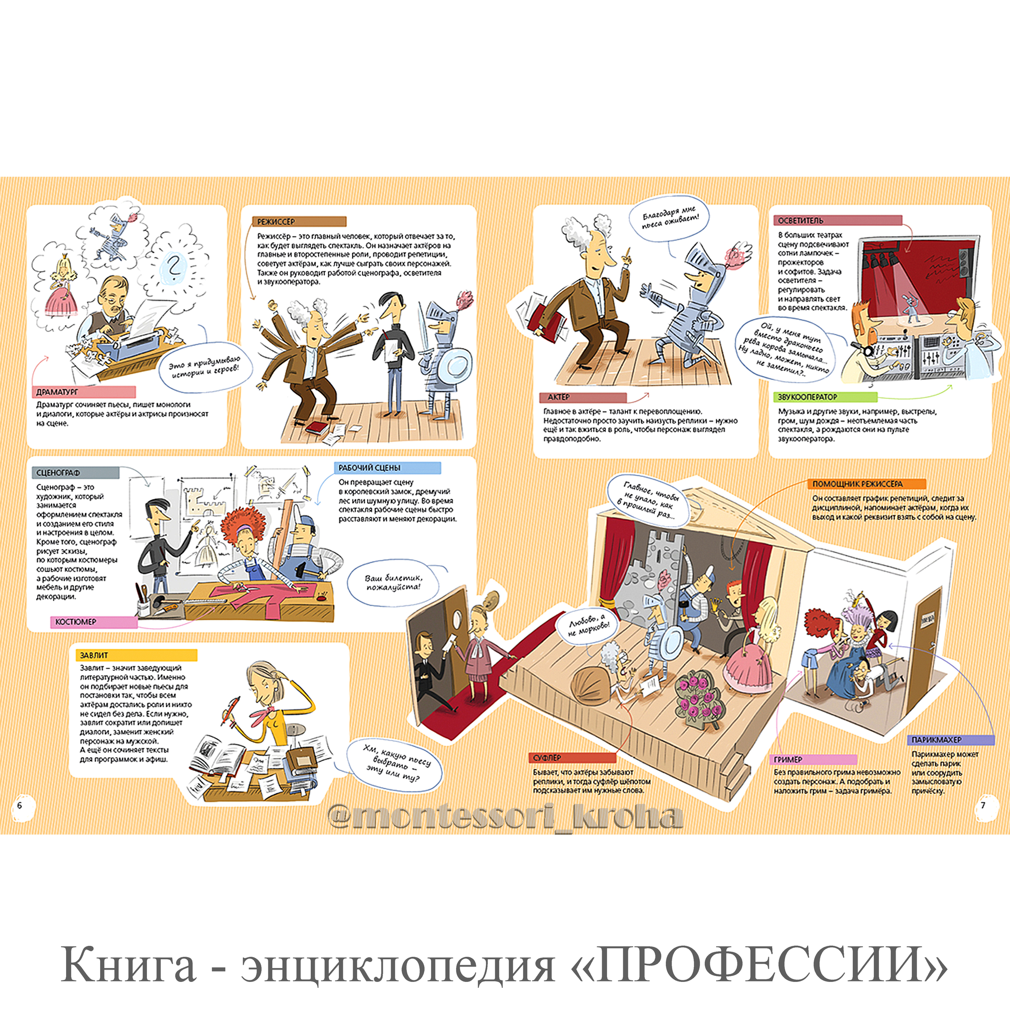 Книга - энциклопедия «ПРОФЕССИИ» – купить за 890 руб | Монтессори Кроха