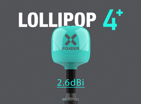 Антенна Foxeer Lollipop 4 Plus High Quality 5.8G 2.6dBi FPV Omni LDS Antenna LHCP straightMMCX teal PA1474