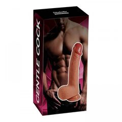 Телесный силиконовый фаллоимитатор Gentle Cock - 21,5 см. - 