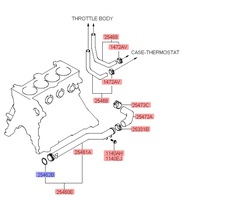 КОЛЬЦО ТРУБЫ СИСТЕМЫ ОХЛАЖДЕНИЯ (ВДОЛЬ БЛОКА) ACCENT DOHC, GETZ, RIO JB PH, DYG