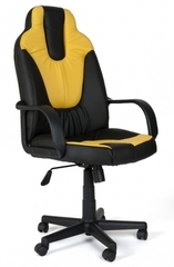 Кресло компьютерное Нео 1 (Neo 1) — черный/жёлтый (36-6/36-14)
